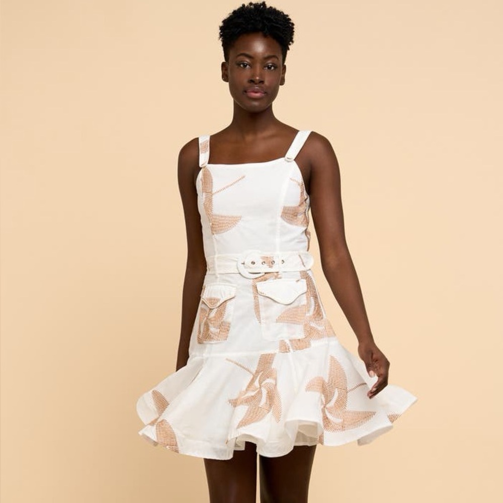 Alivia Embroidered Pinwheel Mini Dress - ciebon